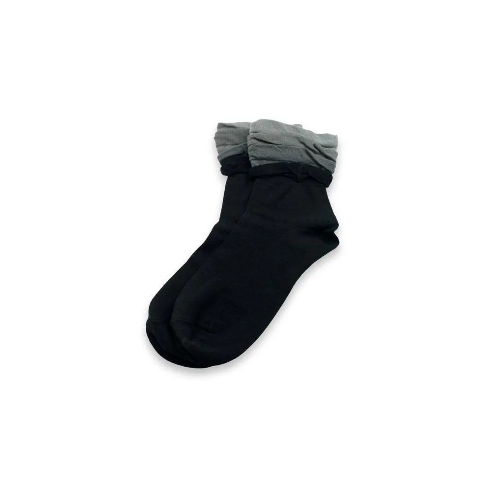 2 Pairs - Socks Breathable Thickened Classic Simple Soft Skin Friendly ( Large Size ) - H02621