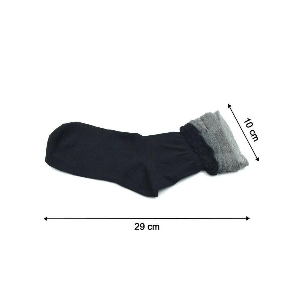 2 Pairs - Socks Breathable Thickened Classic Simple Soft Skin Friendly ( Large Size ) - H02621