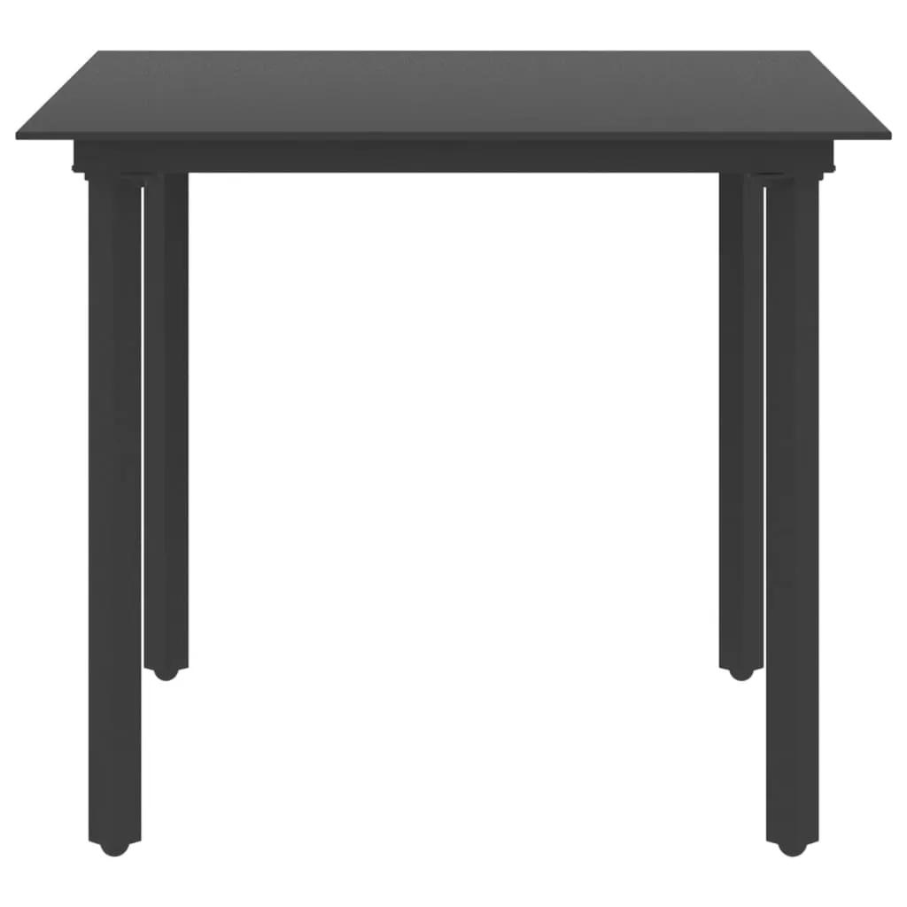 3 Piece Garden Dining Set PVC Rattan Black
