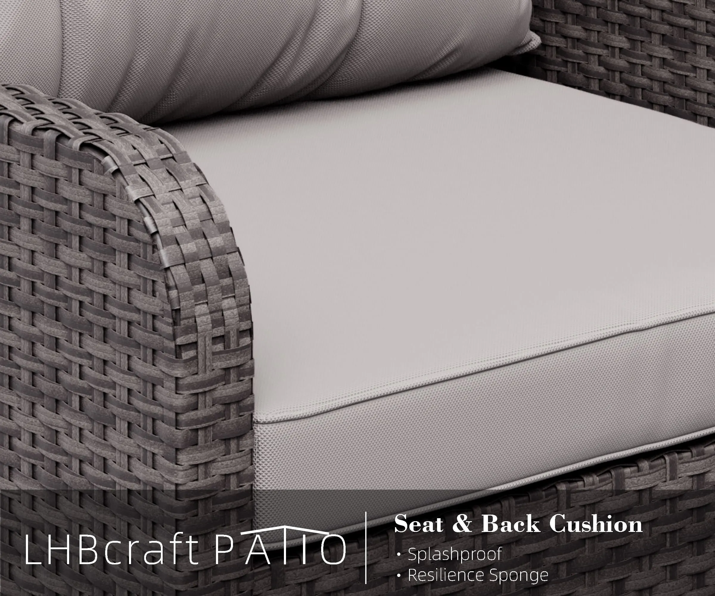 4 Pieces Rattan Sofa Set