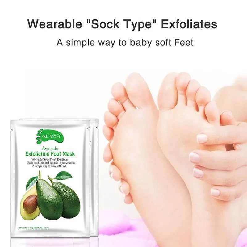 Aliver Avocado Exfoliating Foot Peel Mask 1/3/5 Packs
