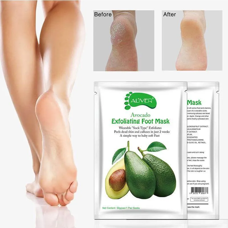 Aliver Avocado Exfoliating Foot Peel Mask 1/3/5 Packs