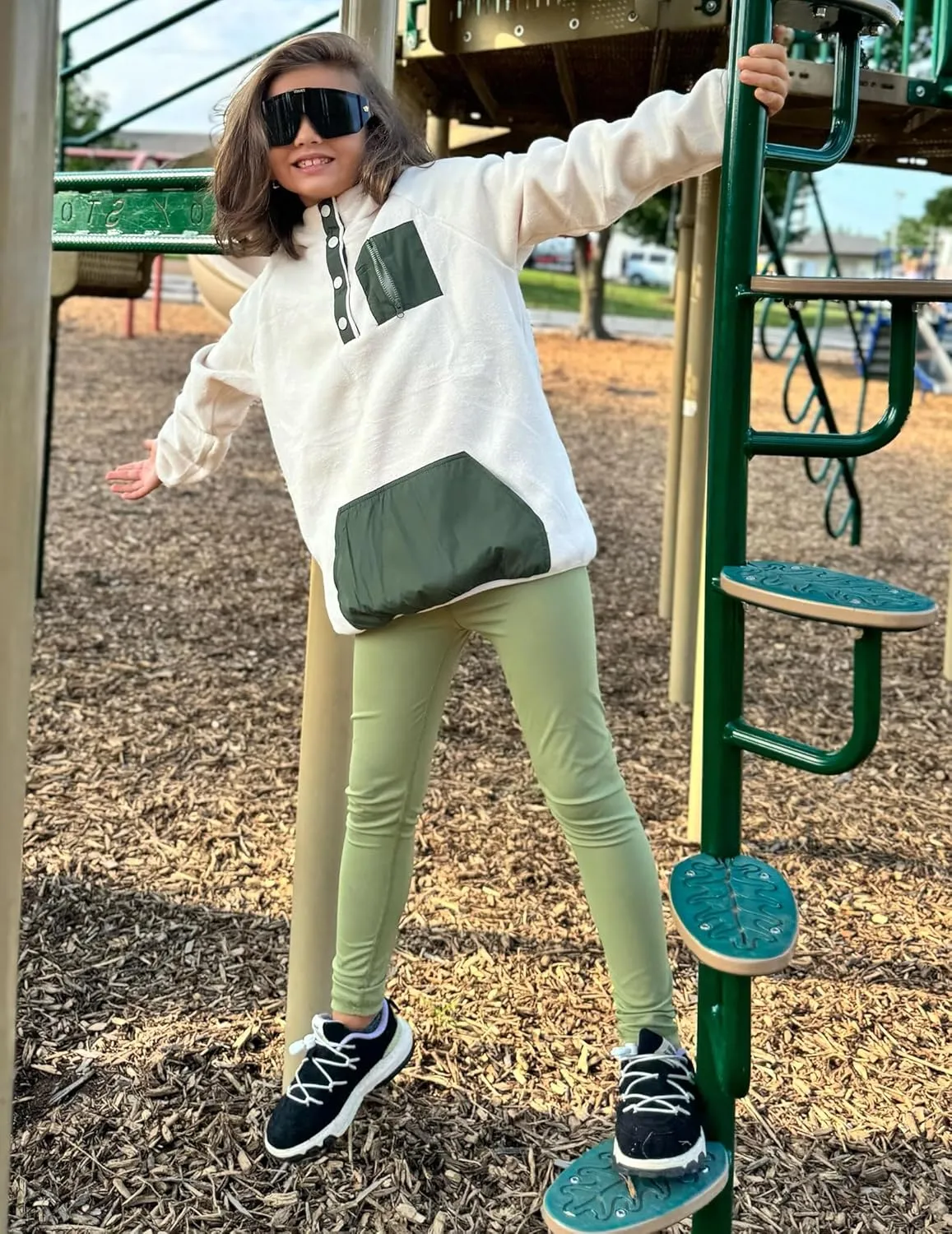 Arshiner Girls Fleece Pullover Hooded Sweatshirt Colorblock Sherpa Hoodie