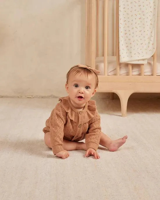 Baby Girl Sweaters | Ruffle Collar - Melon | Quincy Mae