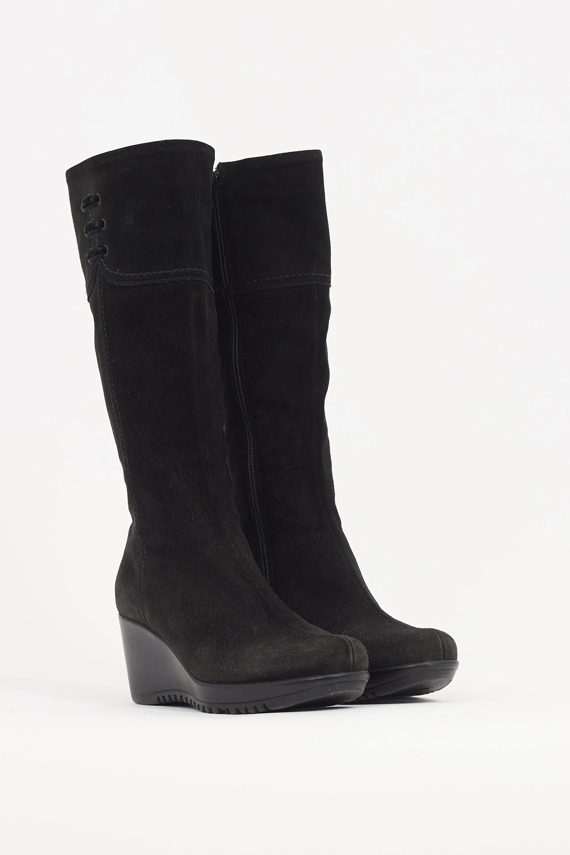 Black Suede Galaxy Boot