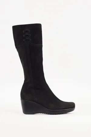 Black Suede Galaxy Boot