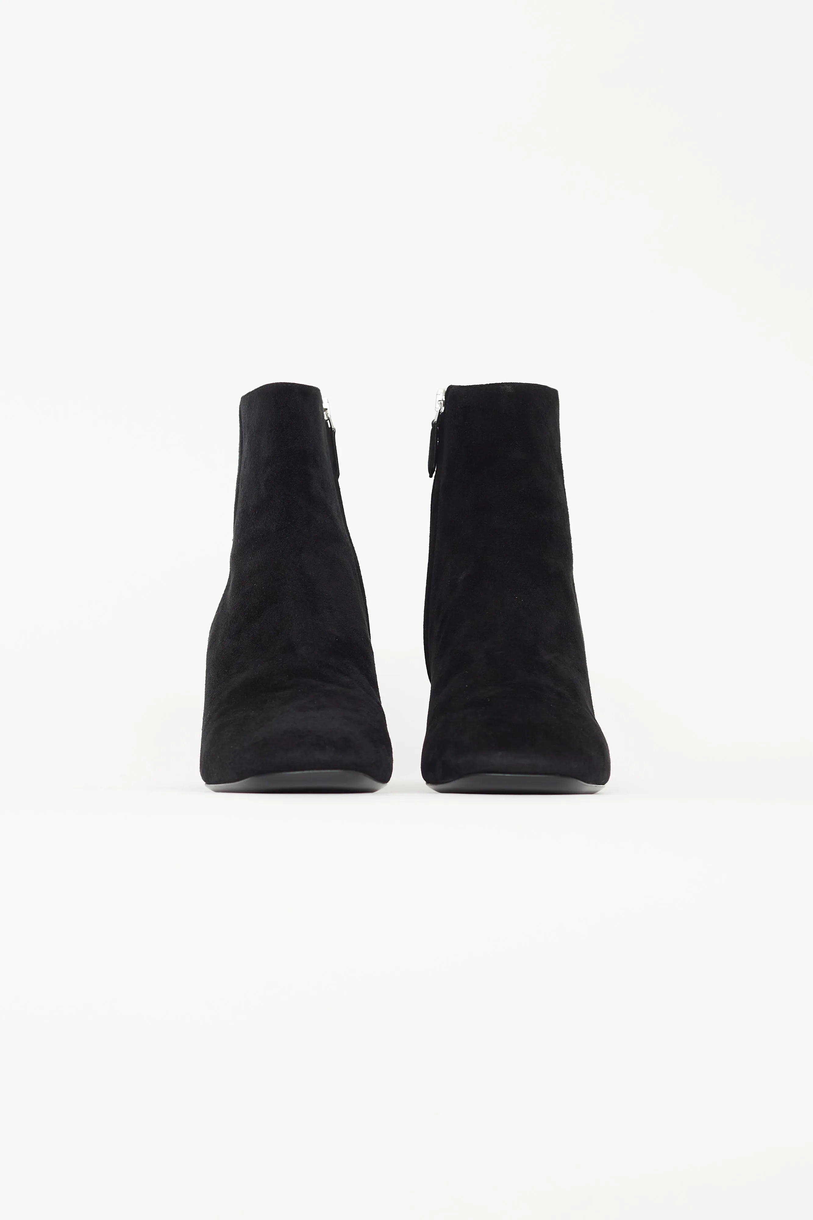 Black Suede Mirror Heel Boot