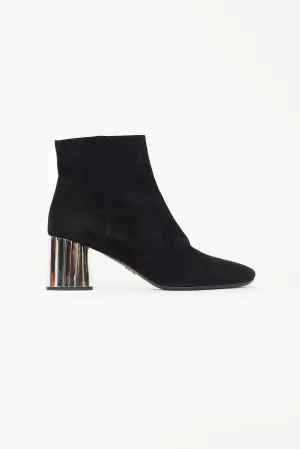 Black Suede Mirror Heel Boot