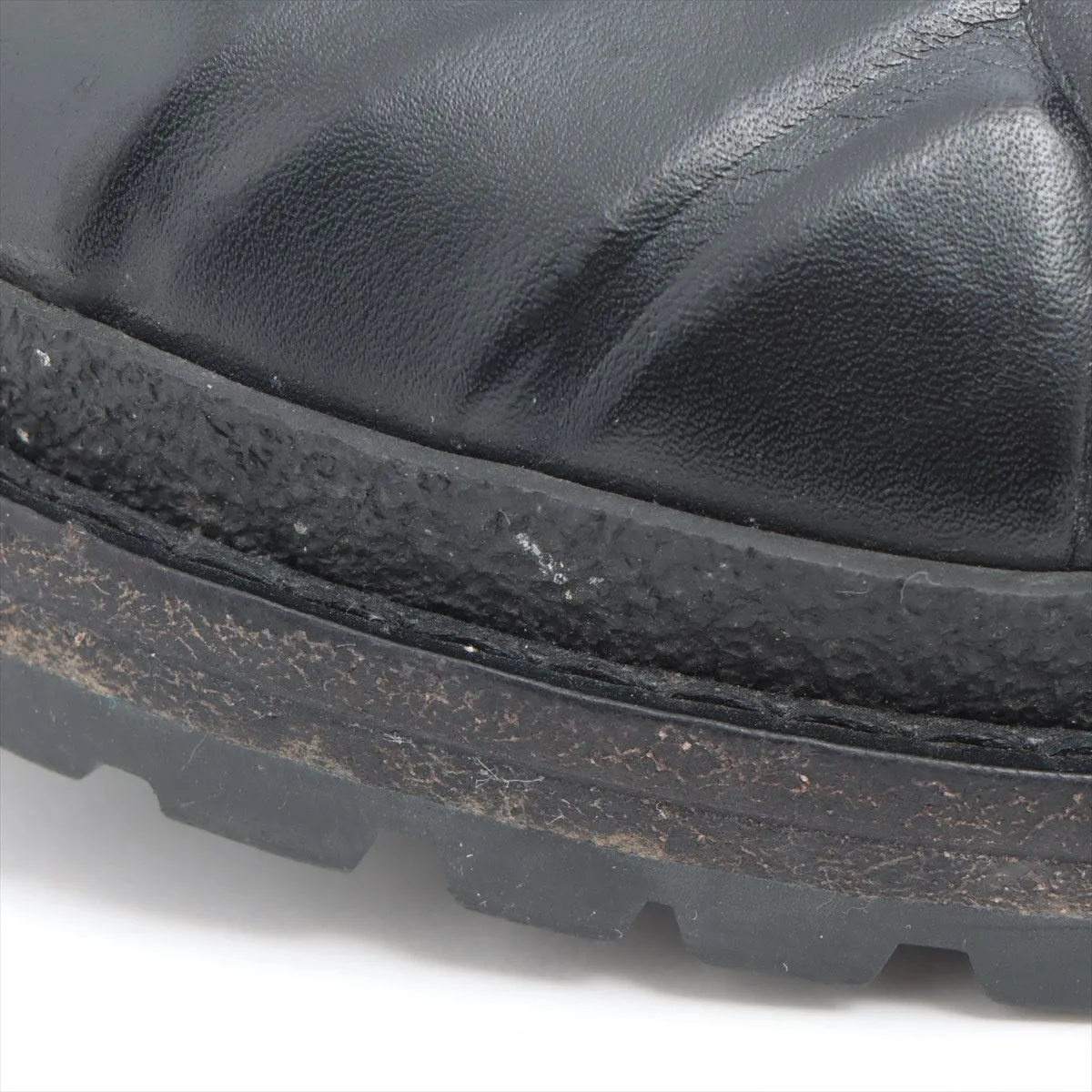 Chanel Coco Wool x Leather Boots 36  Black G32179 Boar