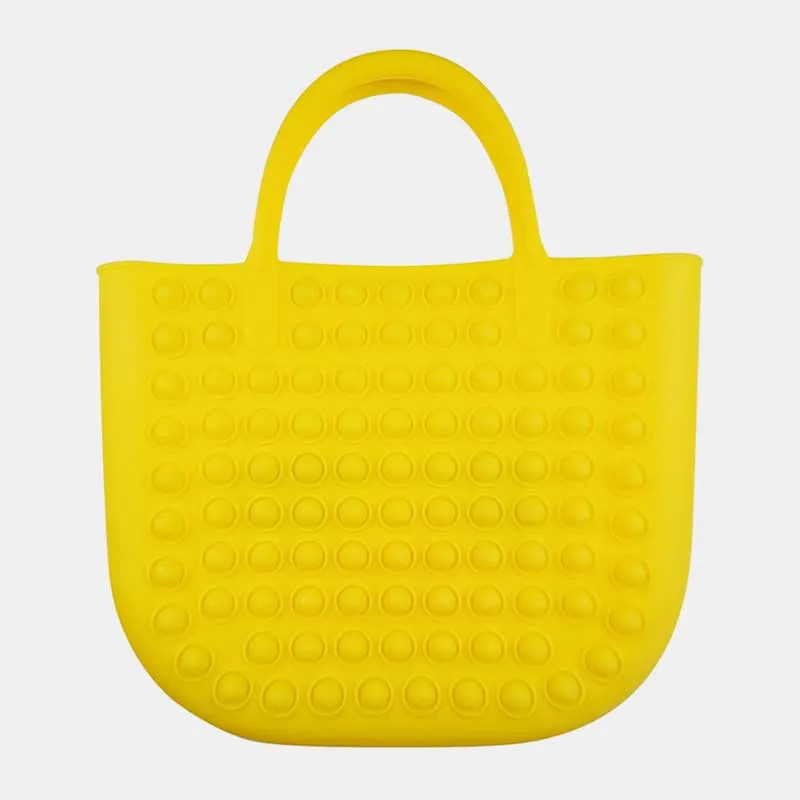 Handbag for Child Cute Duck Colorful Decompress Silicone Beach Bag