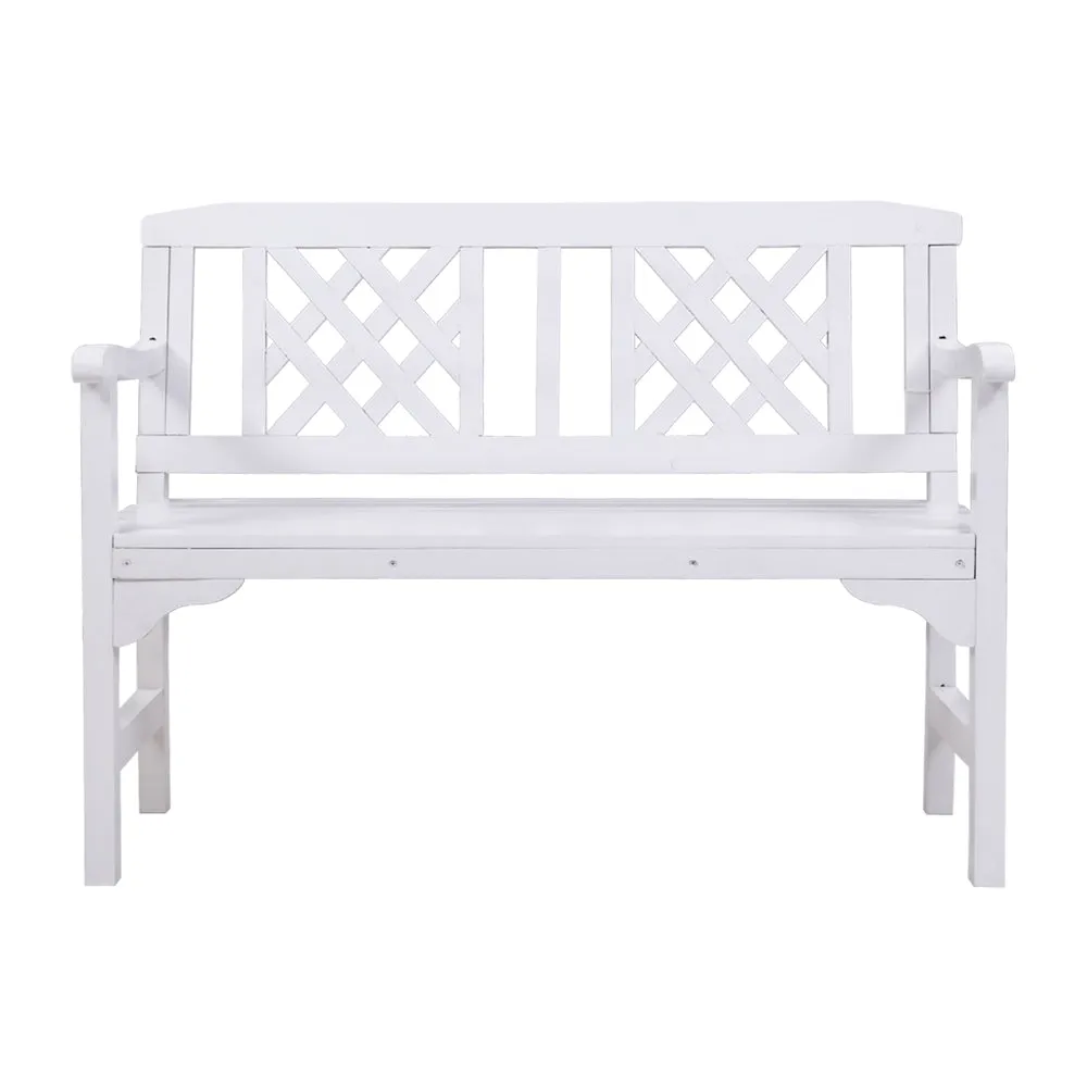 Handcrafted Wooden Garden Bench 2 Seat Weather-Resistant - Gardeon