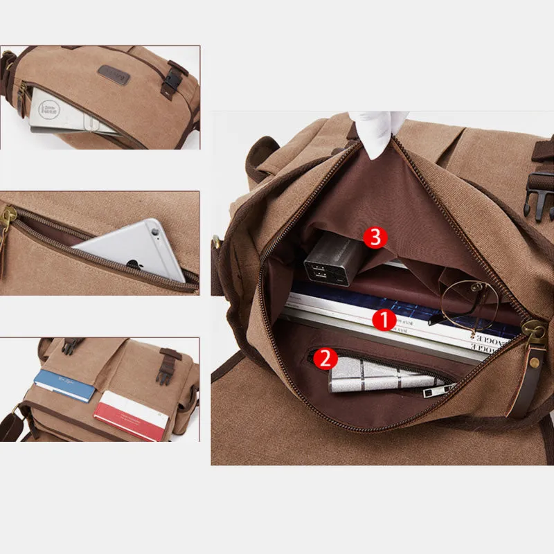 Large Capacity Wear-Resistant Vintage Crossbody Bag