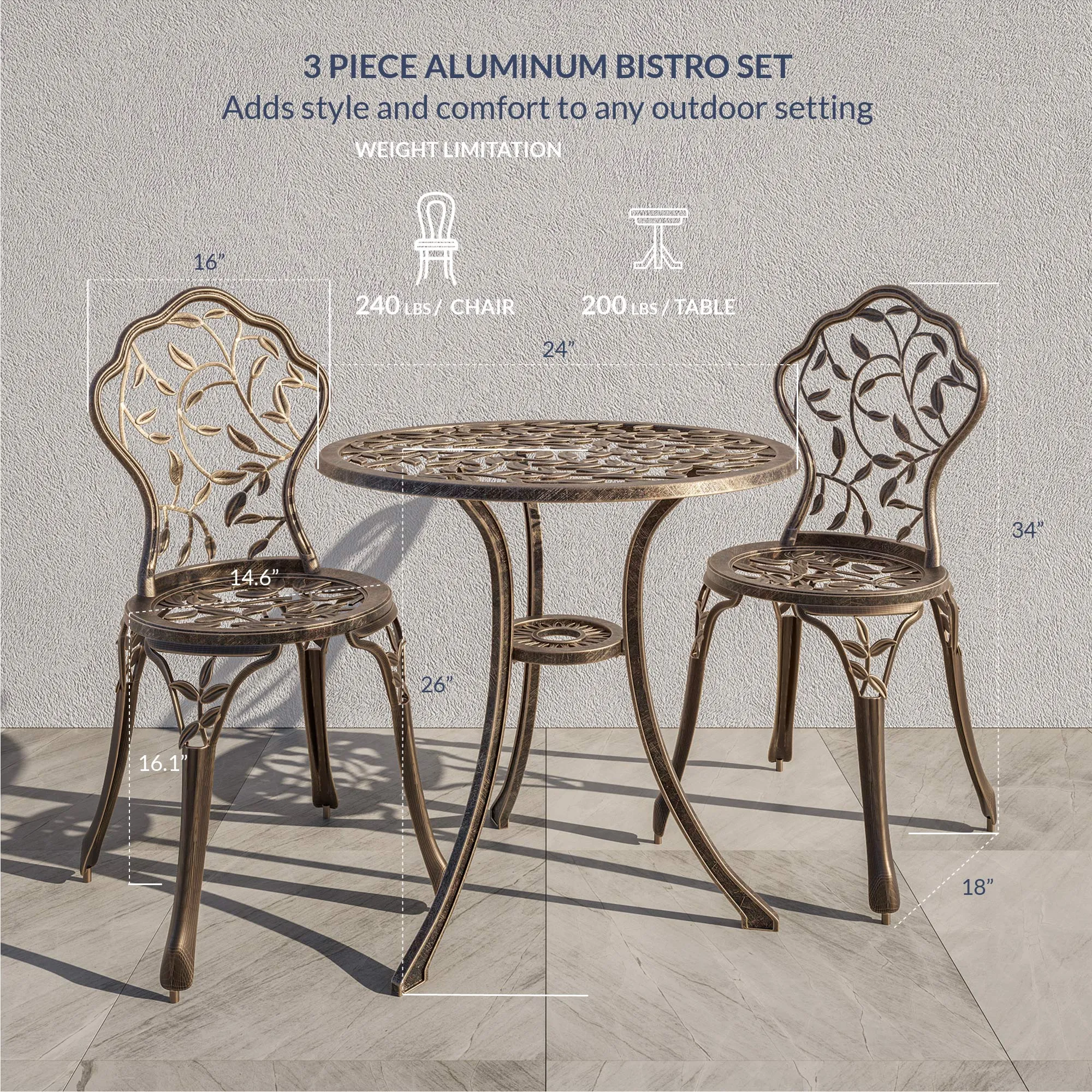 Leaf Outdoor Bistro Set