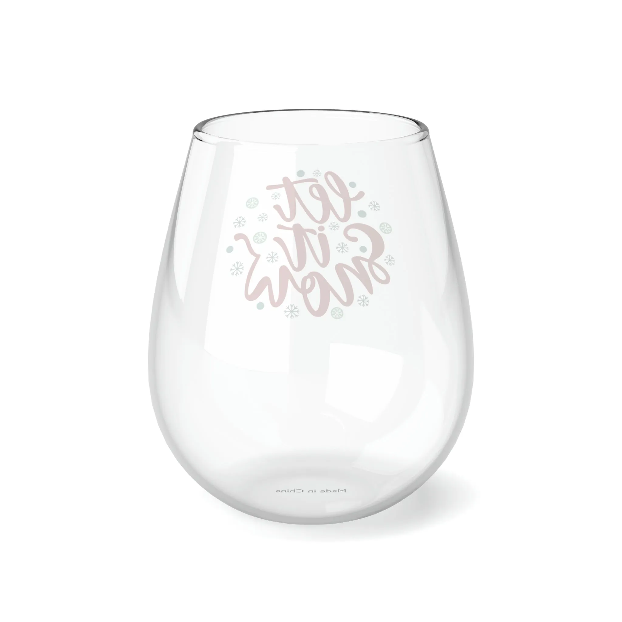 Let it Snow Glass