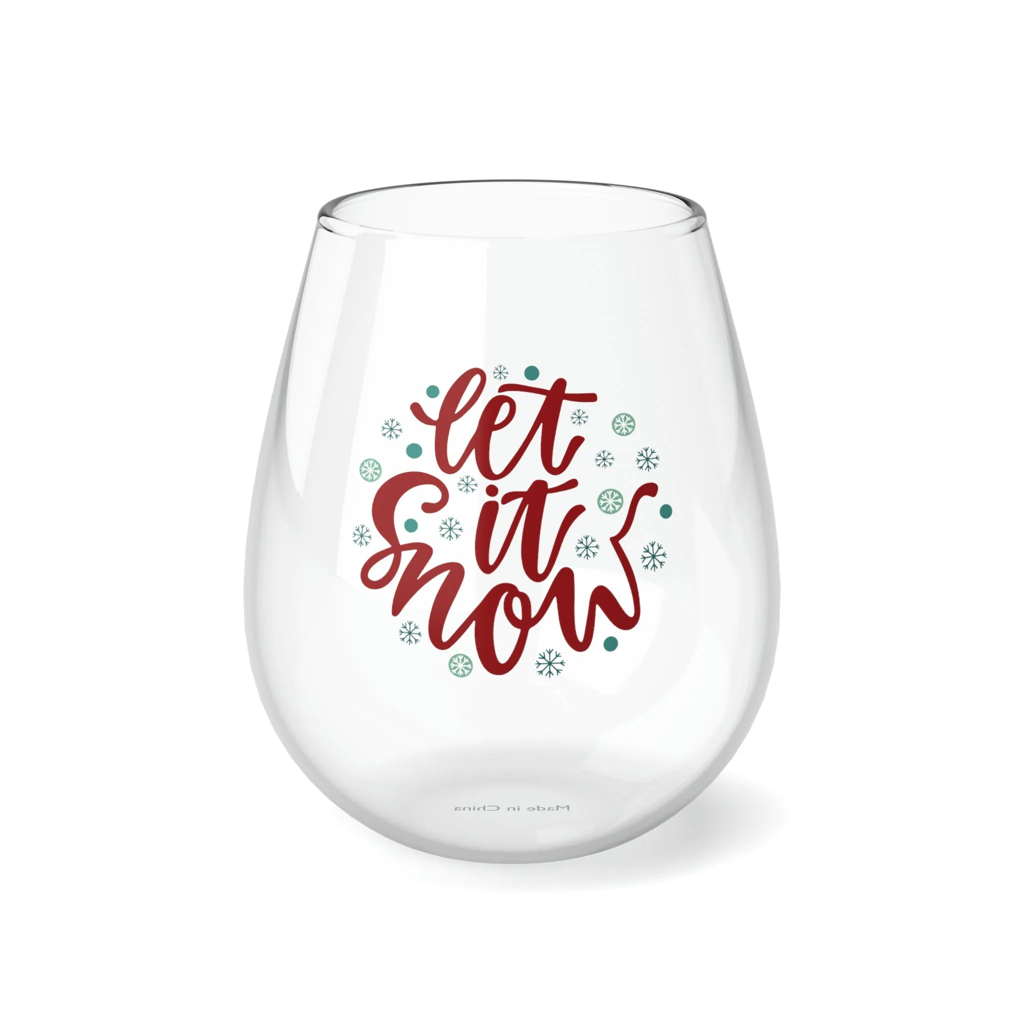 Let it Snow Glass