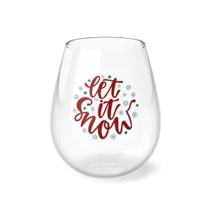 Let it Snow Glass