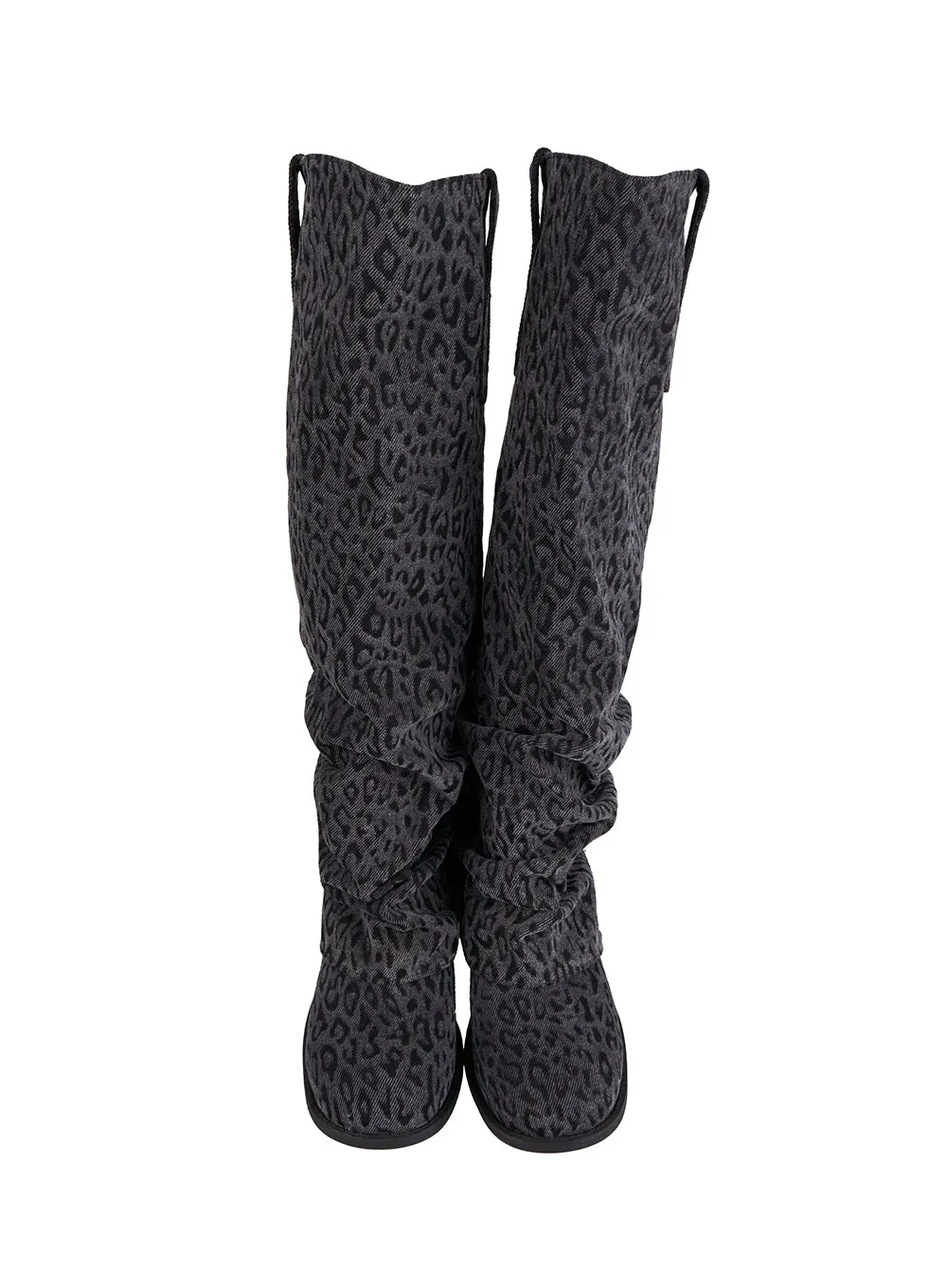 Long Leopard Print Boots CN422