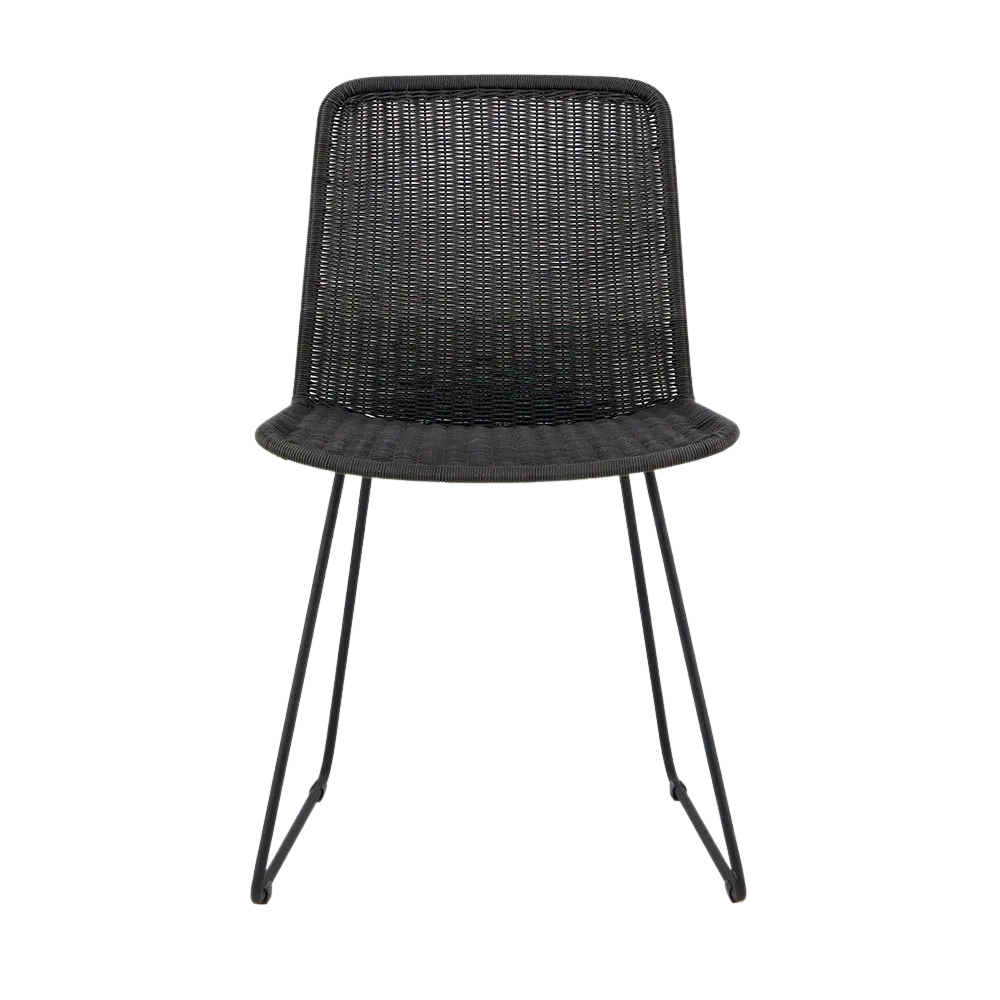 Olive Wicker Dining Side Chair