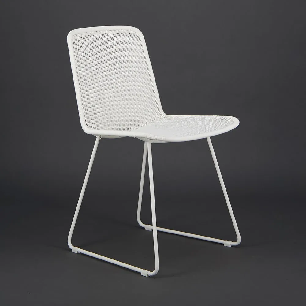 Olive Wicker Dining Side Chair