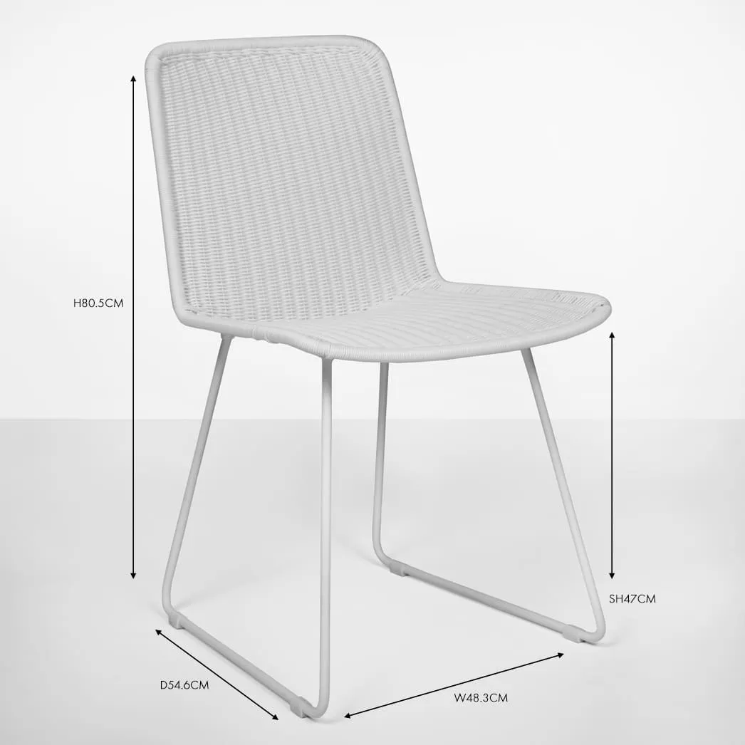 Olive Wicker Dining Side Chair