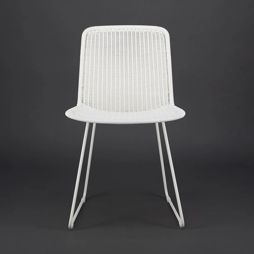 Olive Wicker Dining Side Chair