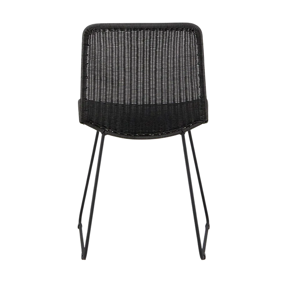 Olive Wicker Dining Side Chair