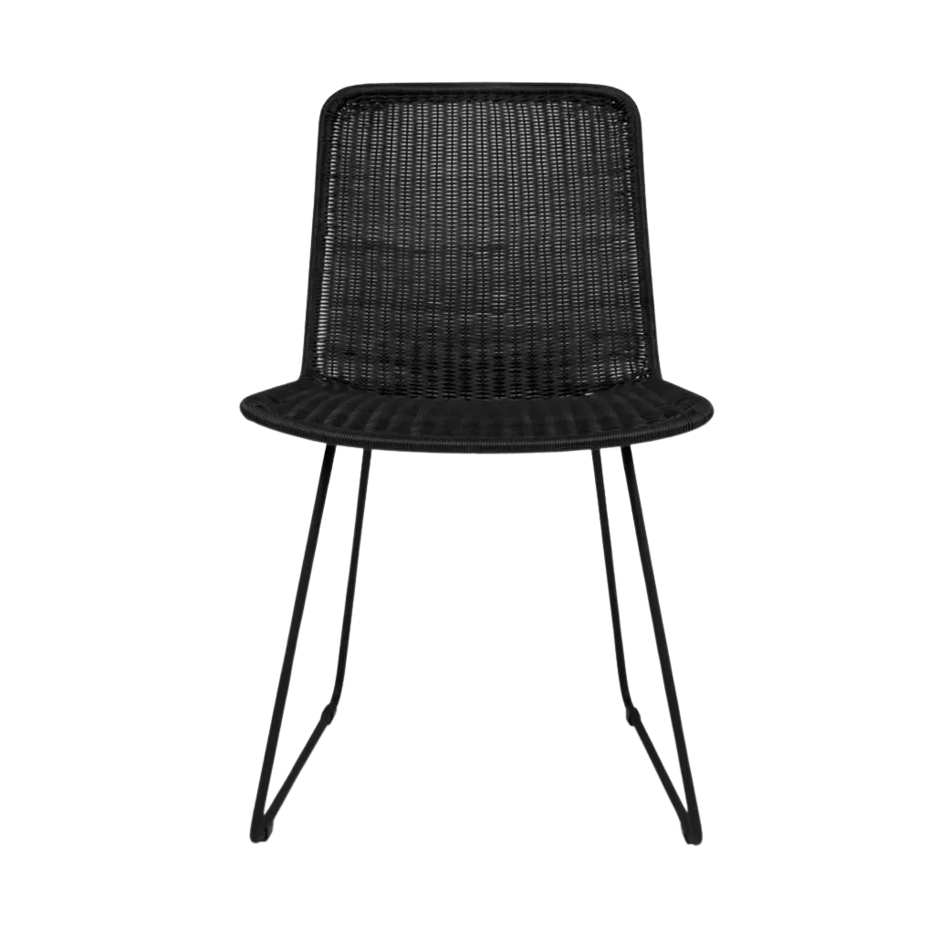 Olive Wicker Dining Side Chair