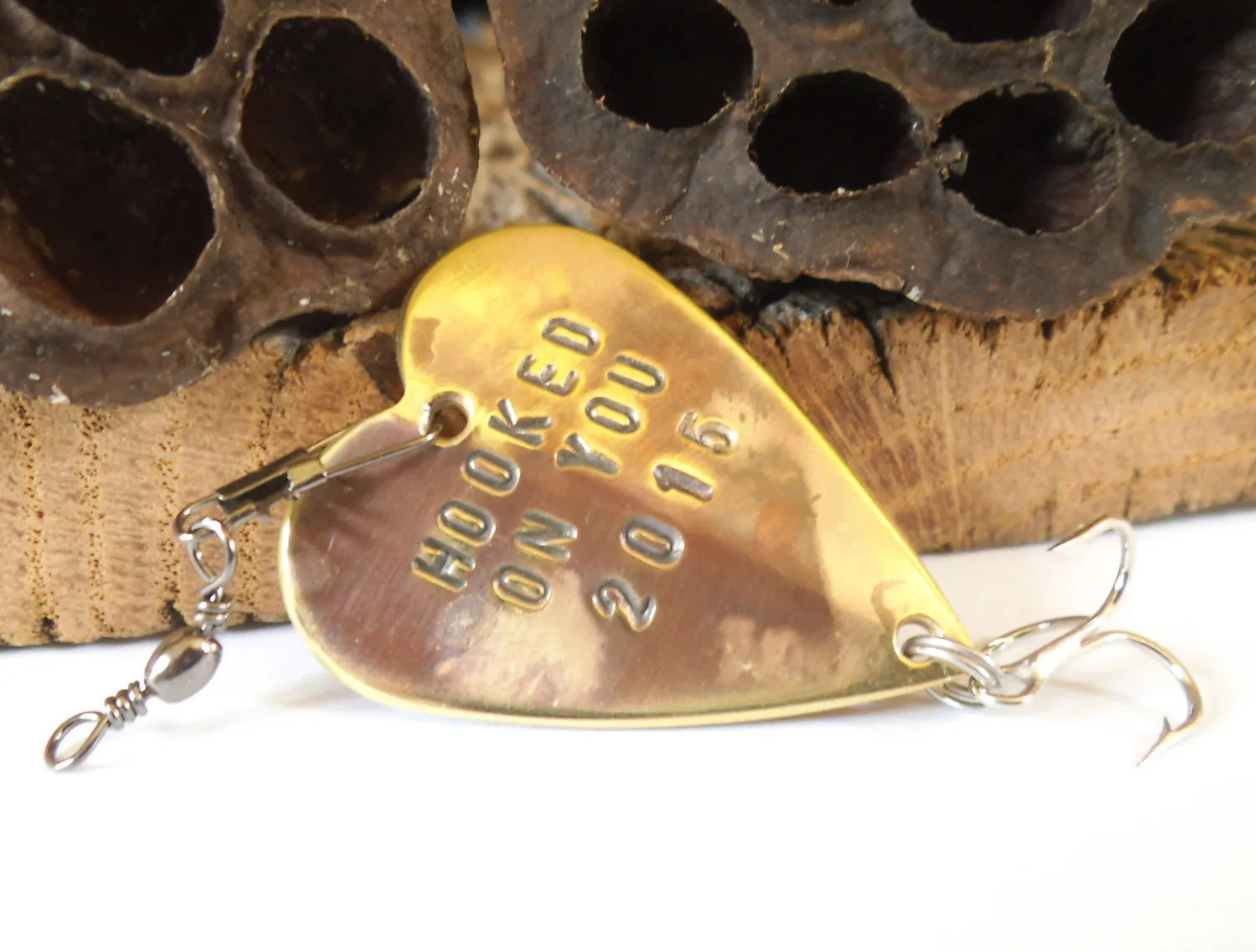 Personalized Gift for Husband Hooked on You Fishing Lure Custom Men Gift Birthday for Him Love You Boyfriend Outdoor Sportsman