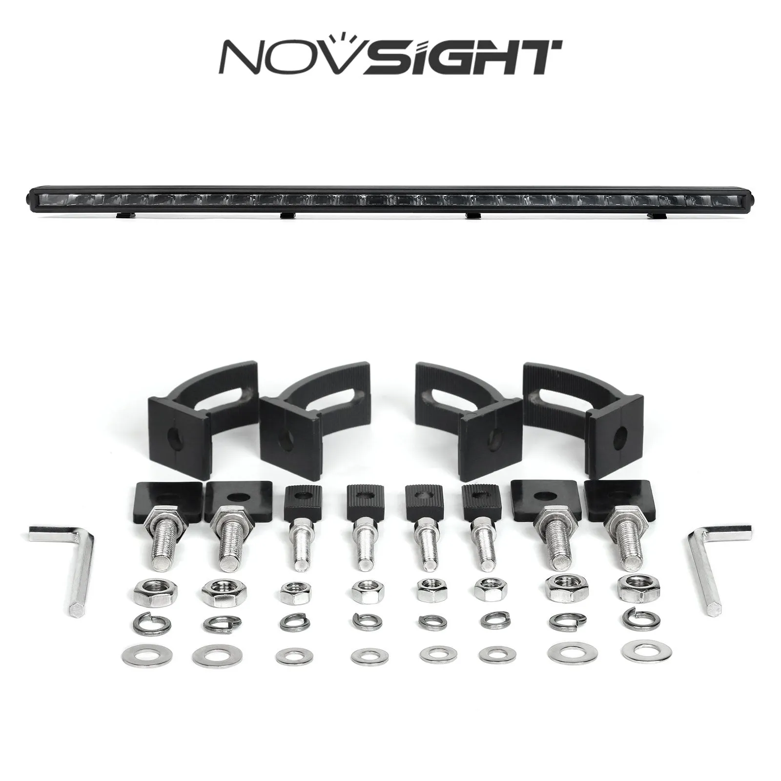 Rock Series | 50 Inch Single Row Dual Beam Off Road LED Light Bar with bracket White Amber