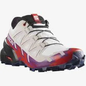 SALOMON WOMENS SPEEDCROSS 6 (WHITE/SPARKLING GRAPE/RED)