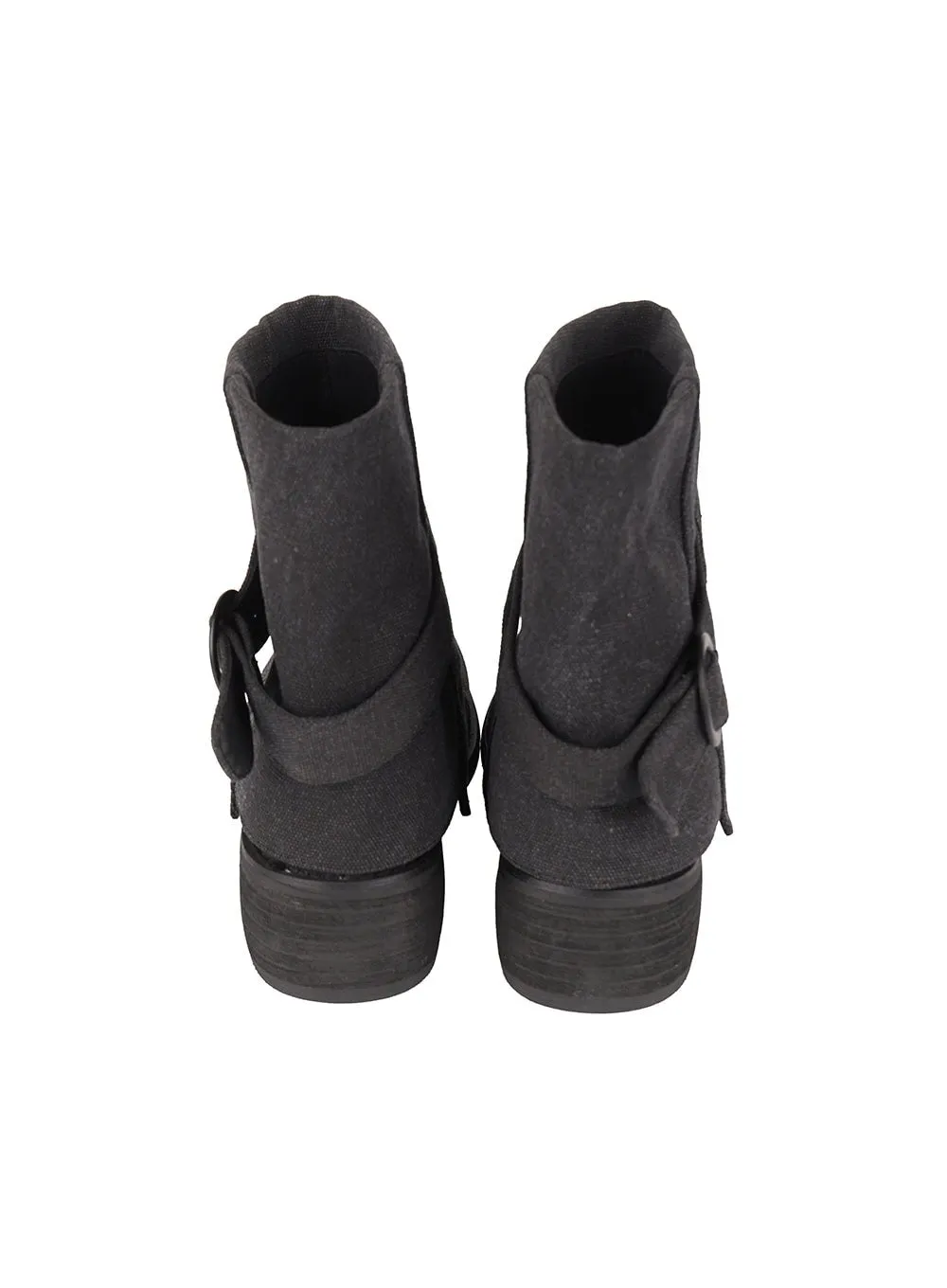 Suede Buckle Faux-Leather Midi Boots IM528