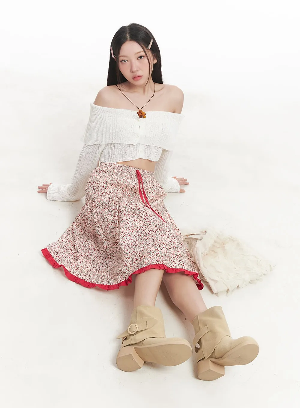 Suede Buckle Faux-Leather Midi Boots IM528
