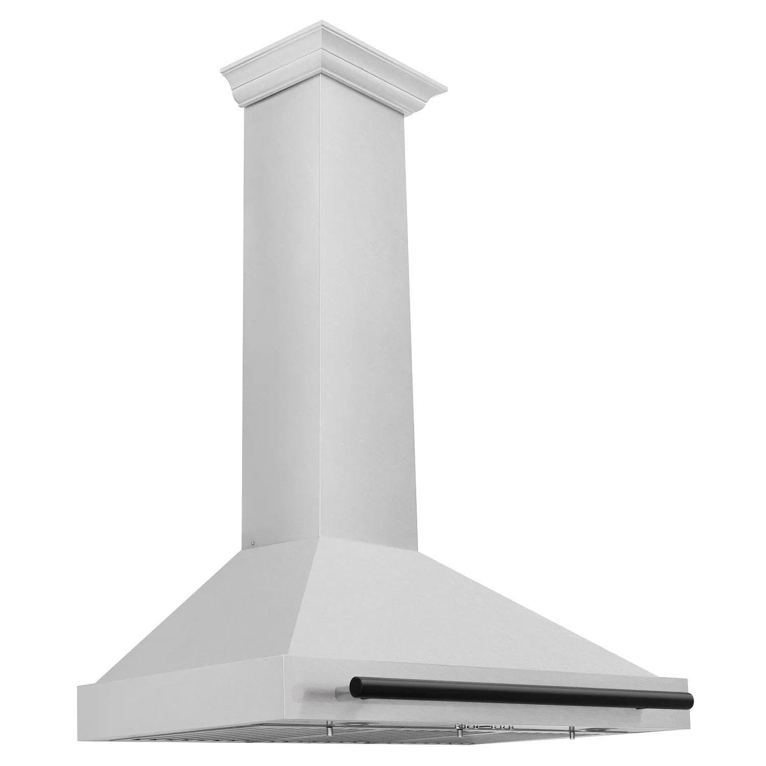 ZLINE 36" Autograph Edition DuraSnow® Stainless Steel Range Hood with DuraSnow® Stainless Steel Shell and Matte Black Handle